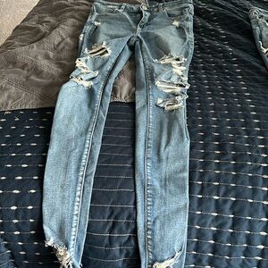 American Eagle distressed skinny jeans